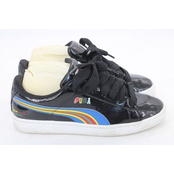 Puma Basket x DR Dee & Ricky Womens 36041801 Black Patent Leather Shoes Size 8.5 - Picture 6 of 12